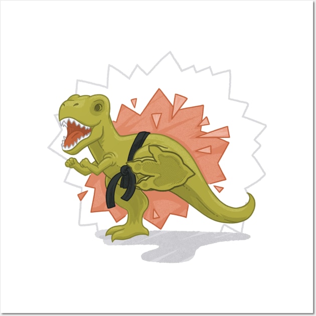 Side Kick T-Rex Wall Art by polliadesign